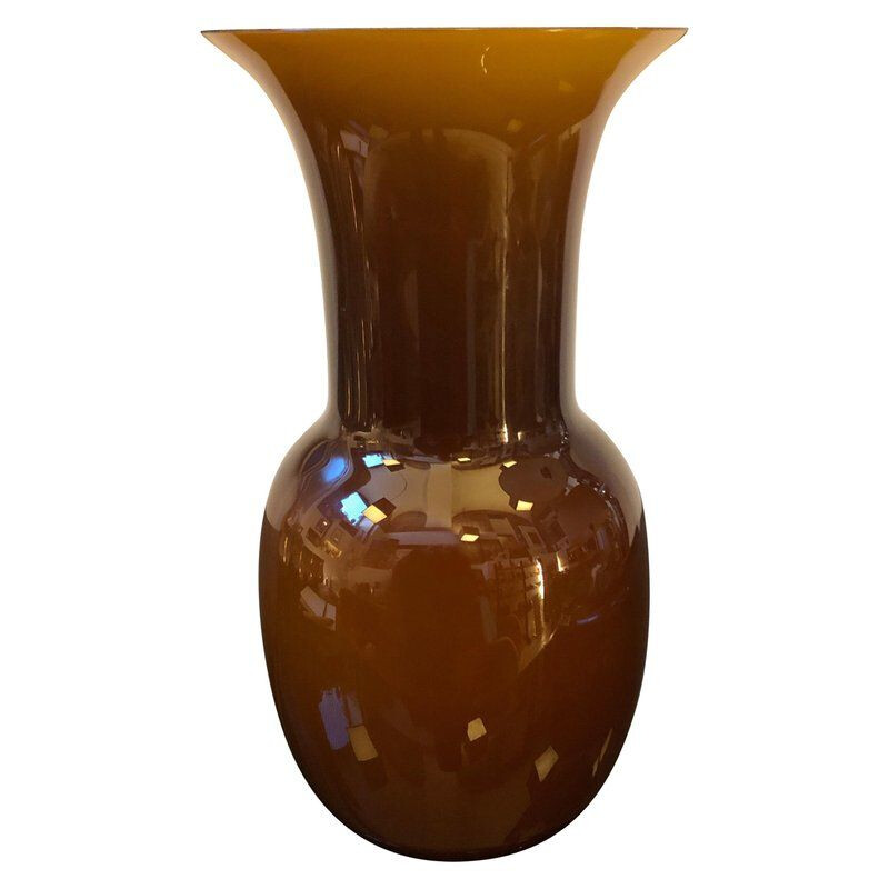 Vintage brown vase in Murano glass