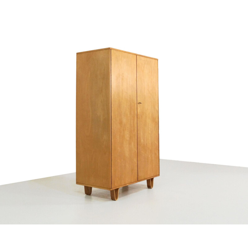 Vintage cabinet in birch KB02 by Cees Braakman for Pastoe 1950s