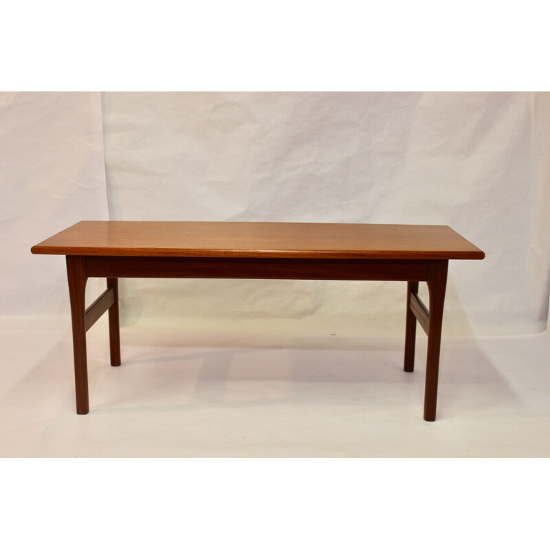 Vintage coffee table in teak rectangular Scandinavian 1960