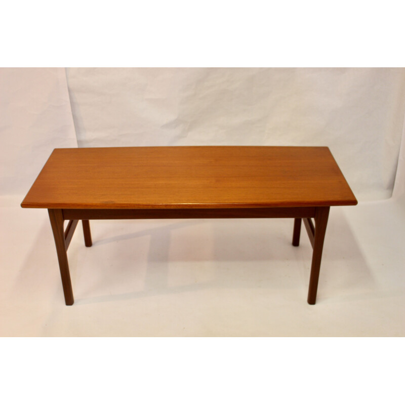 Vintage coffee table in teak rectangular Scandinavian 1960