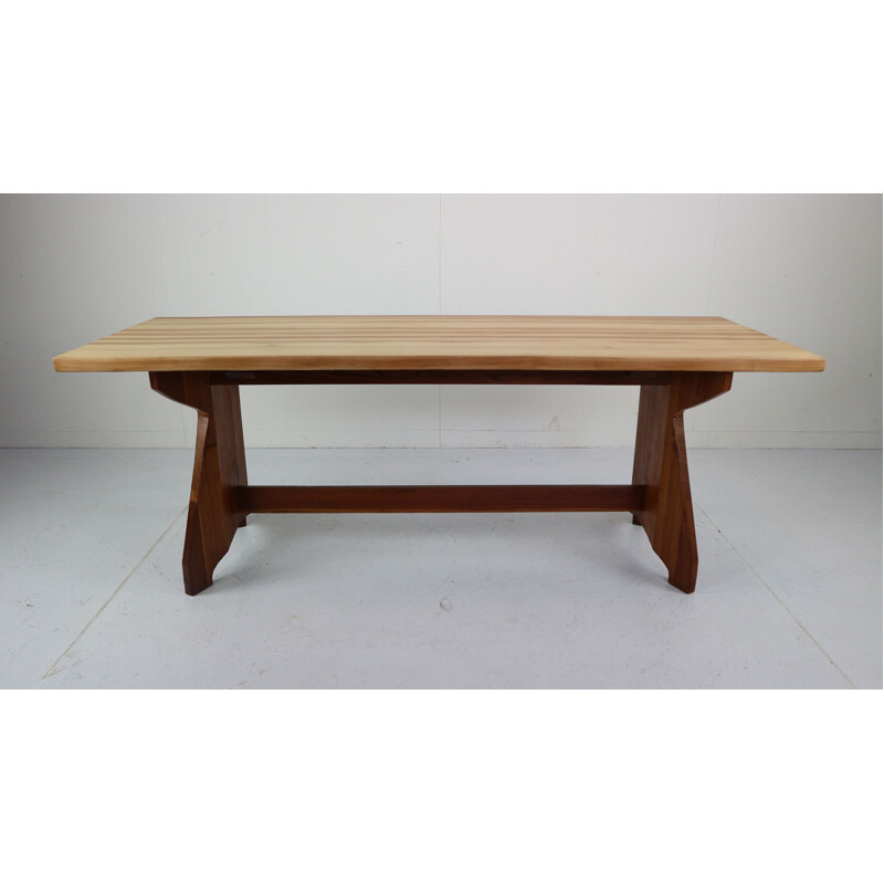 Vintage dining table in pine by Jacob Kielland Brandt for Christiansen Denmark 1960s