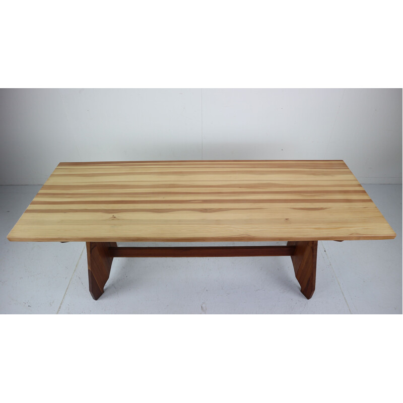 Vintage dining table in pine by Jacob Kielland Brandt for Christiansen Denmark 1960s