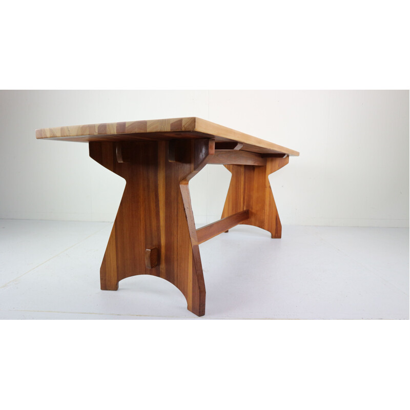 Vintage dining table in pine by Jacob Kielland Brandt for Christiansen Denmark 1960s