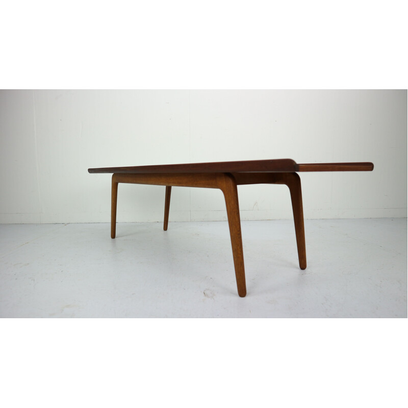 Vintage teak and oak coffee table by Aksel Madsen Bender 1960s