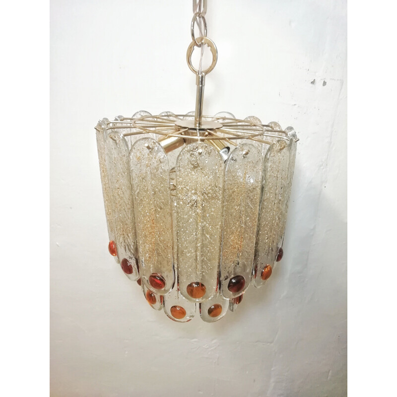 Lámpara vintage de cristal de Murano, 1970