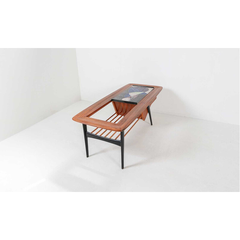 Table basse vintage en palissandre par Alfred Hendrickx 1957
