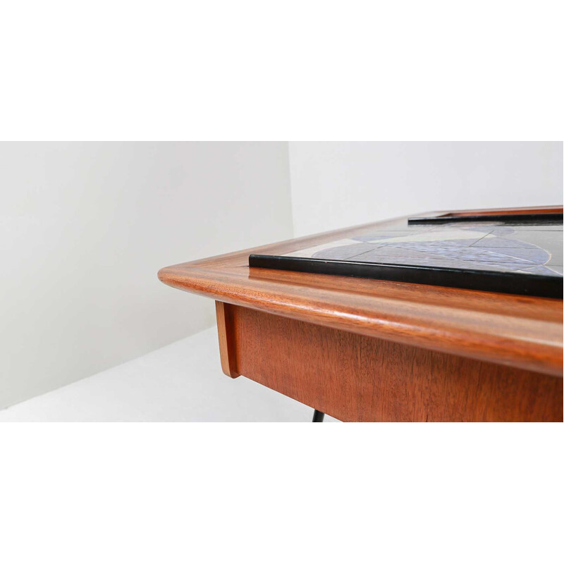 Vintage coffee table in rosewood by Alfred Hendrickx 1957