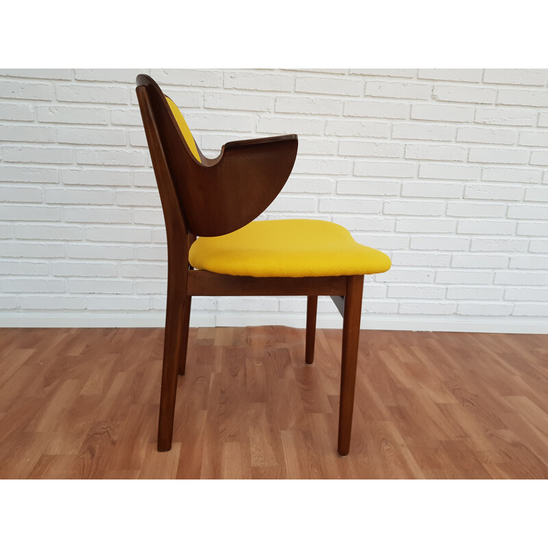 Fauteuil vintage modèle 107 jaune par Hans Olsen 1960