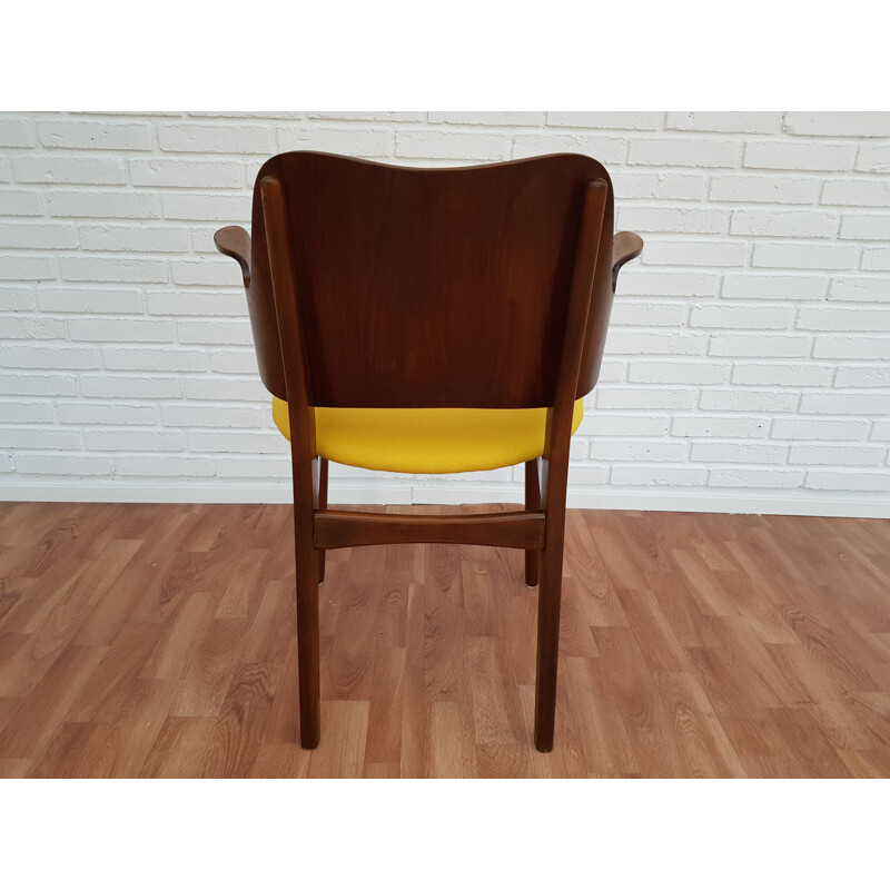 Vintage armchair yellow model 107 by Hans Olsen 1960