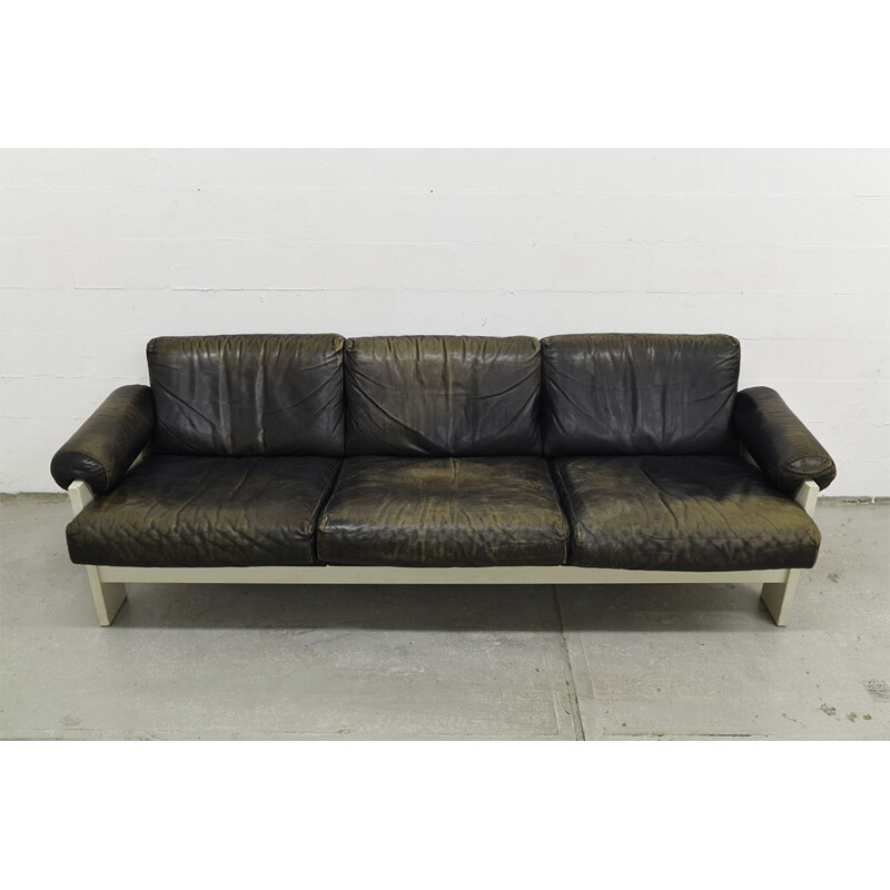 Vintage lounge set for ’t Spectrum in black leather 1960