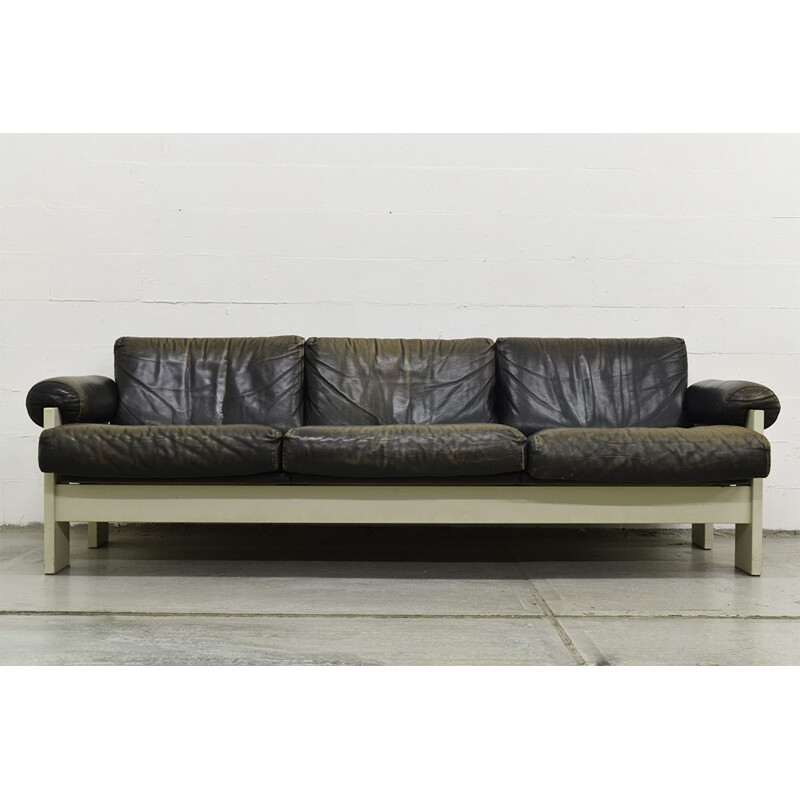 Vintage lounge set for ’t Spectrum in black leather 1960