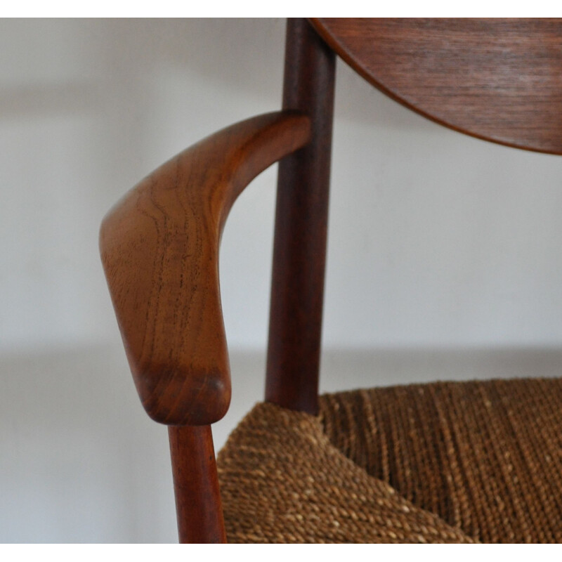 Pair of vintage armchairs model 317 for Søborg in teakwood 1950