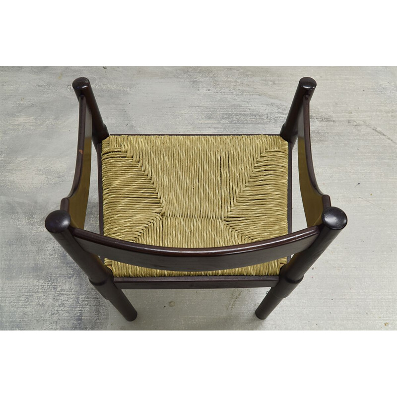 Chaise vintage Carimate pour Cassina en bois 1950