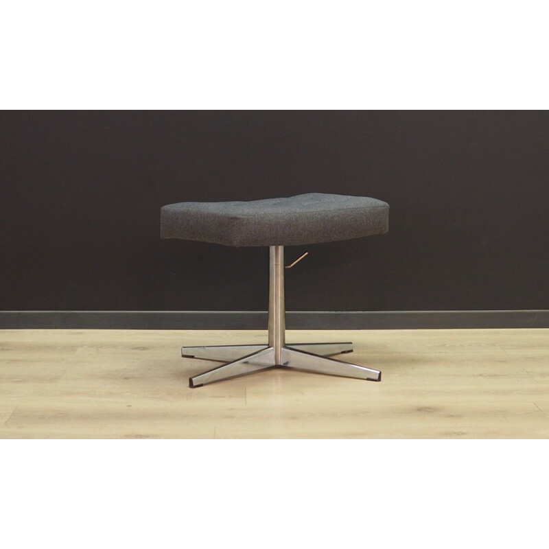 Repose-pied vintage gris Danemark 1960-70s