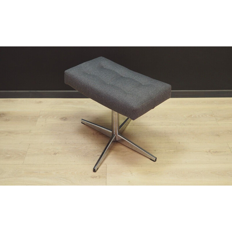 Vintage foot stool grey Denmark 1960-70s
