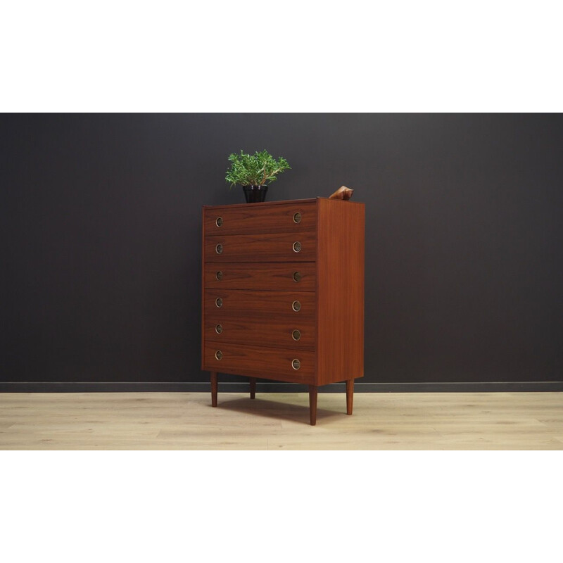 Vintage chest of drawers in rosewood Scandinavian 1960-70s