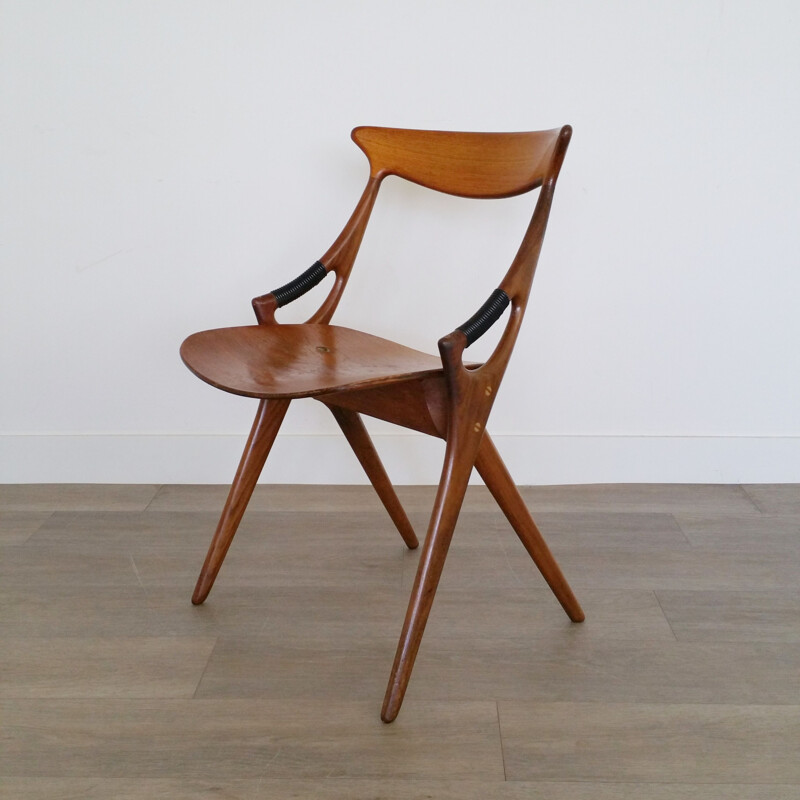 Ensemble de 4 chaises vintage en teck modèle 71 par Arne Hovmand Olsen pour Mogens Kold Danemark années 1950