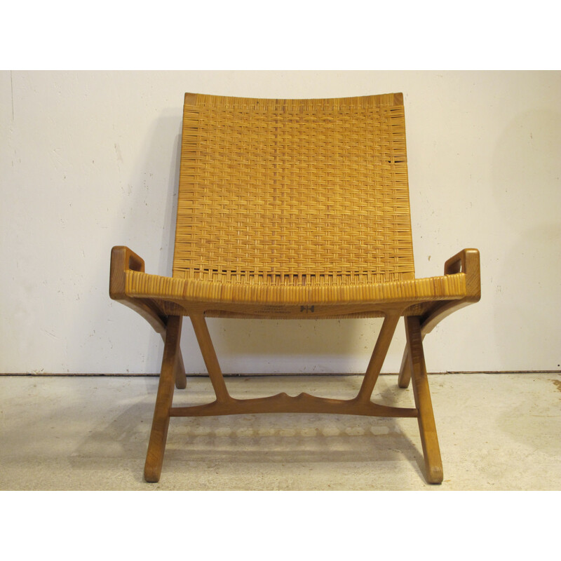 JH512 folding chair in oak and cane, Hans WEGNER - 1949