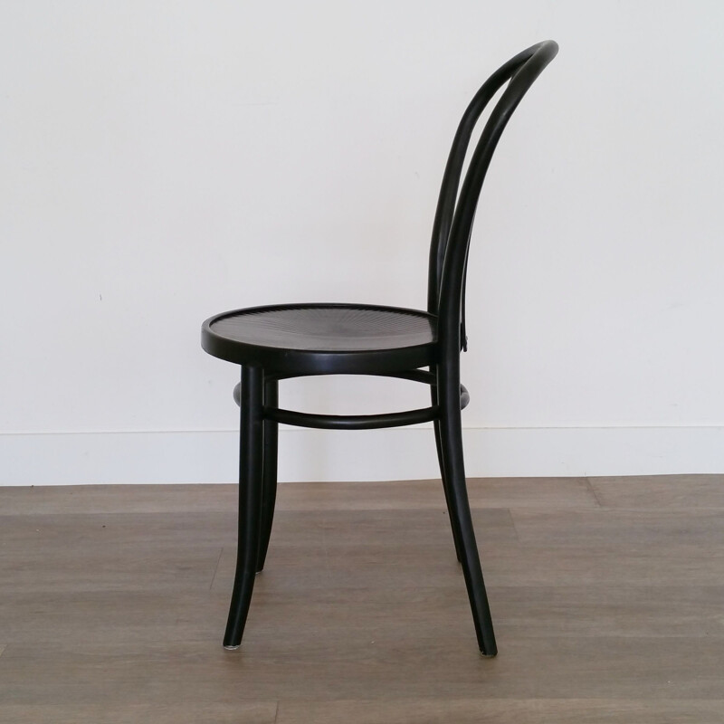 Set of 2 vintage dining chairs black from ZPM Radomsko, 1960s