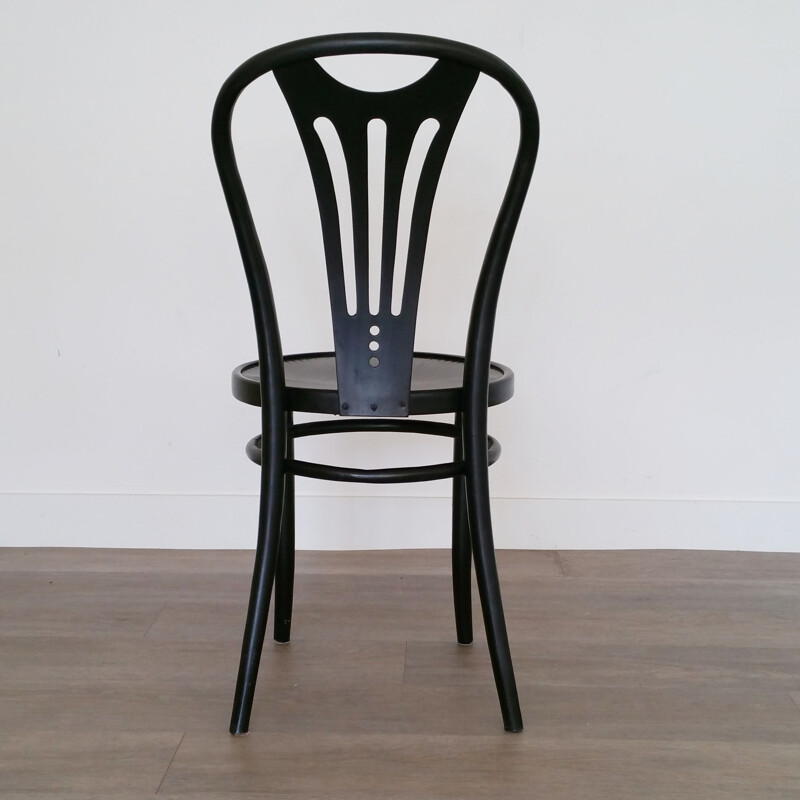 Set of 2 vintage dining chairs black from ZPM Radomsko, 1960s