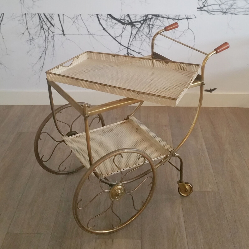 Vintage Swedish serving cart by Josef Frank for Svenskt Tenn,1950