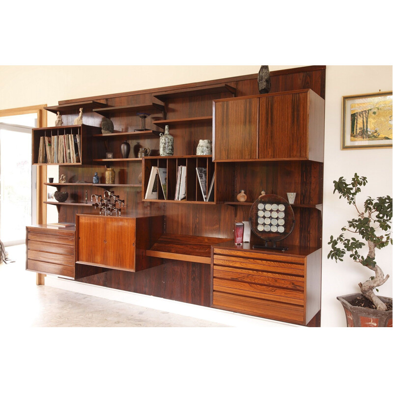 Vintage modular bookcase in rosewood by Poul Cadovius,1960