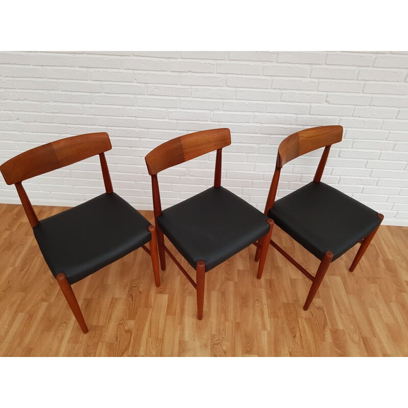 Set of 3 vintage Knud Færch chairs model 343