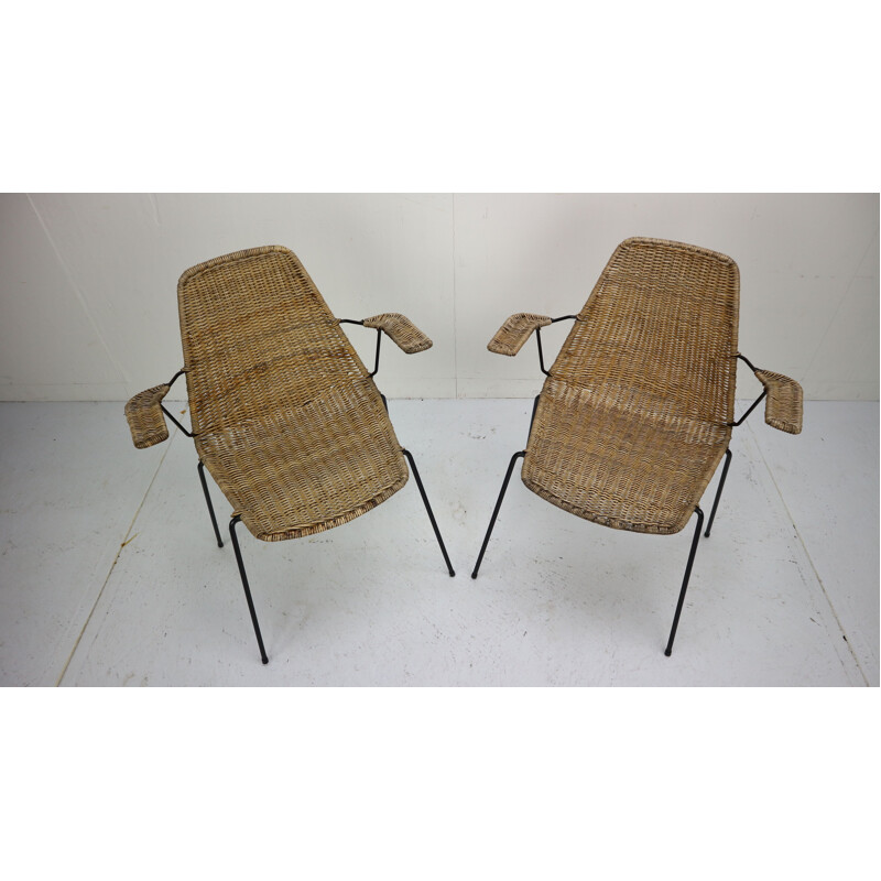 Suite de 2 chaises vintage par Swiss Gian Franco Legler