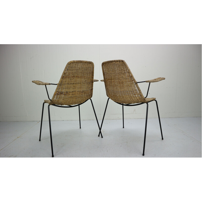 Suite de 2 chaises vintage par Swiss Gian Franco Legler