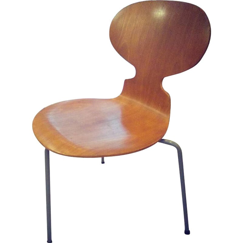 Beech and steel Fritz Hansen chair, Arne JACOBSEN - 1952