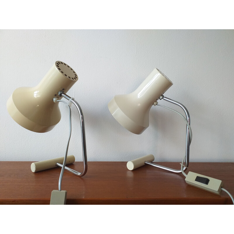 Paire de lampes de table vintage par Josef Hurka pour Napako 1970