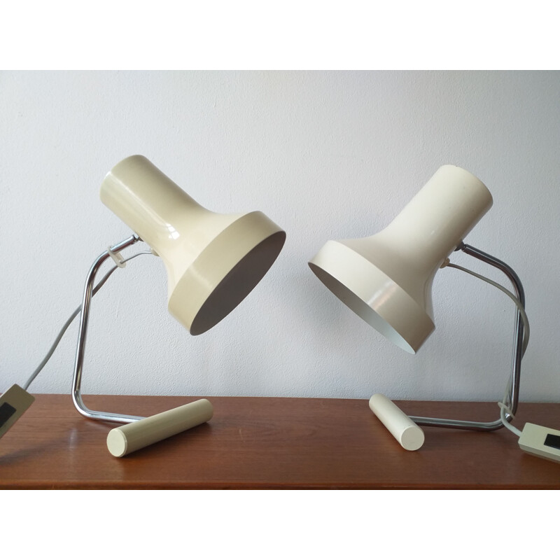 Paire de lampes de table vintage par Josef Hurka pour Napako 1970