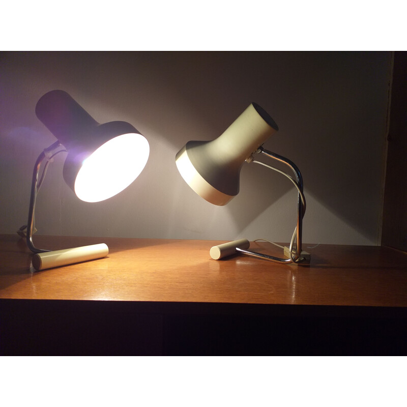 Pair of vintage table lamps by Josef Hurka for Napako 1970s