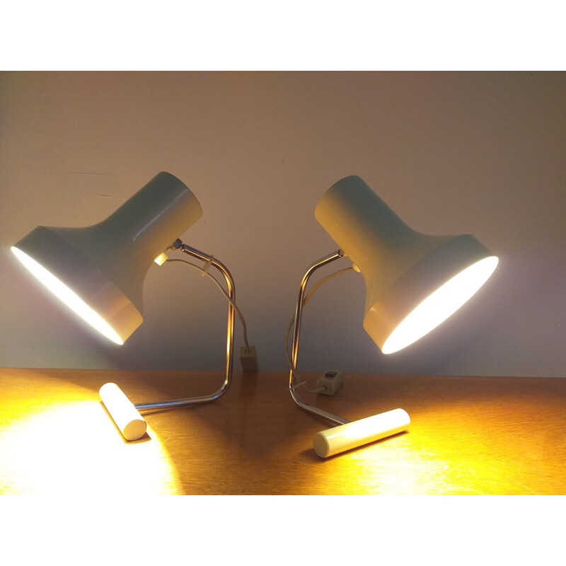 Pair of vintage table lamps by Josef Hurka for Napako 1970s