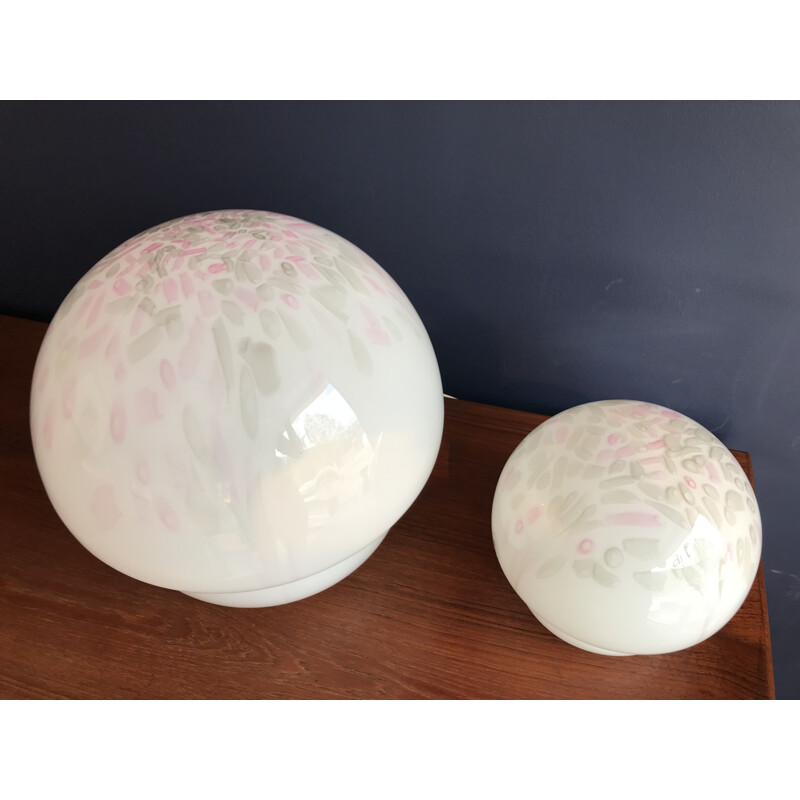 Pair of Murano glass lamps by Gino Vistosi 1970