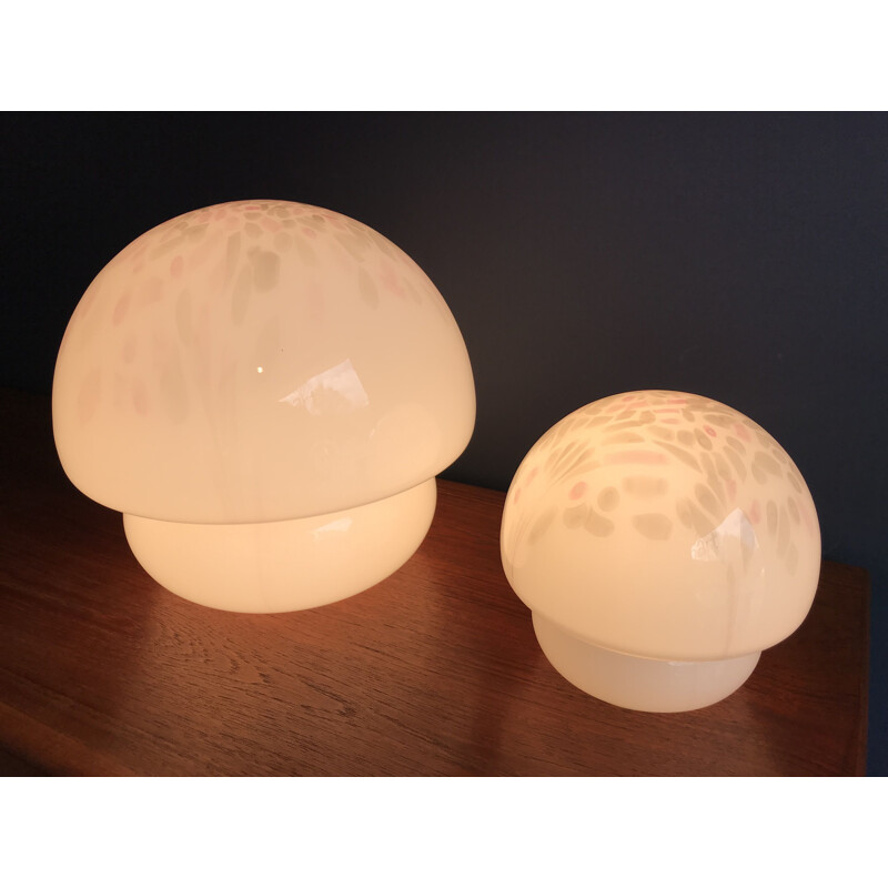 Pair of Murano glass lamps by Gino Vistosi 1970