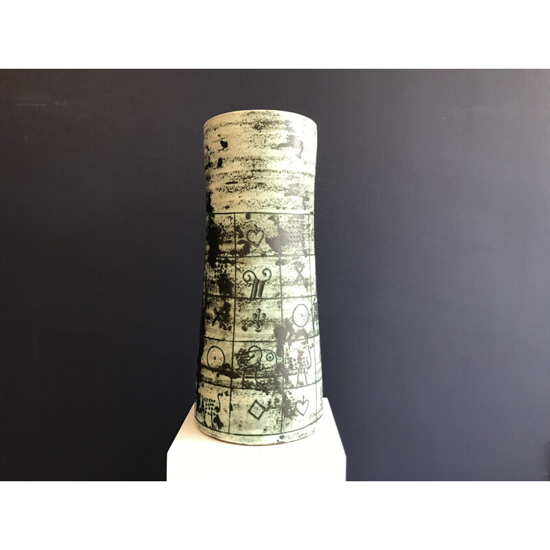 Large vintage vase by Jaques Blin 1950s