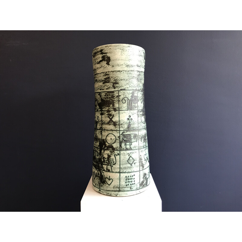 Grand vase vintage par Jaques Blin 1950