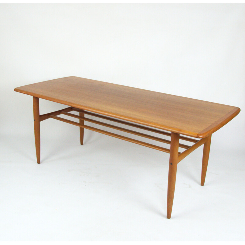 Vintage coffee table in teak by Alberts Tibro 1955s