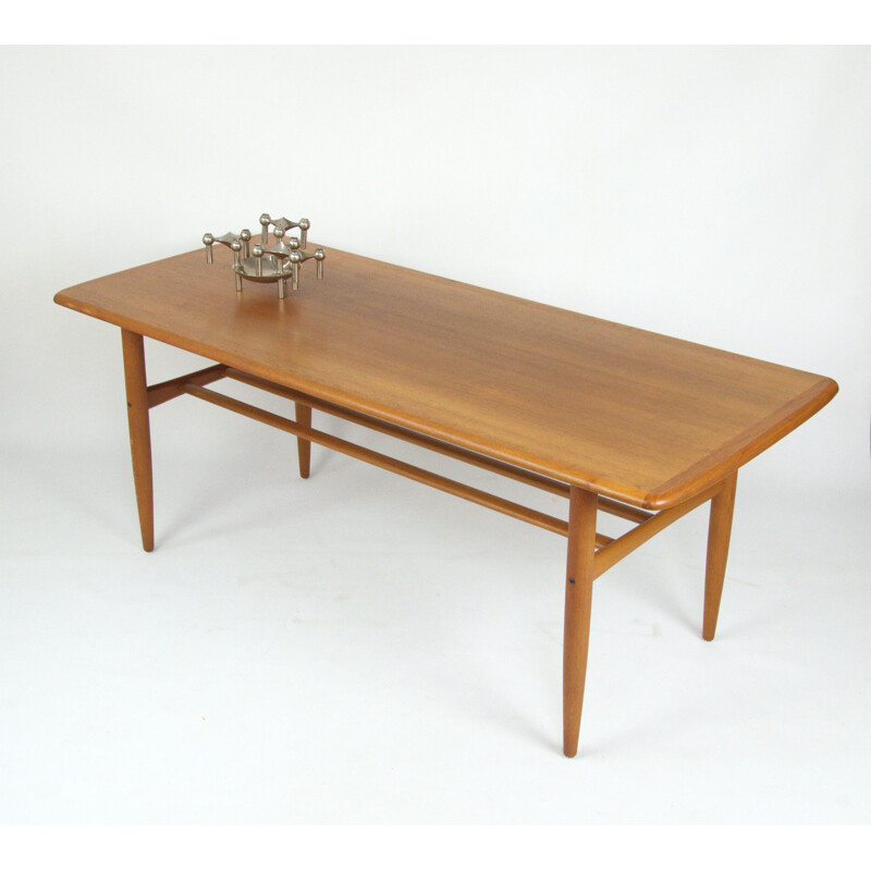 Vintage coffee table in teak by Alberts Tibro 1955s