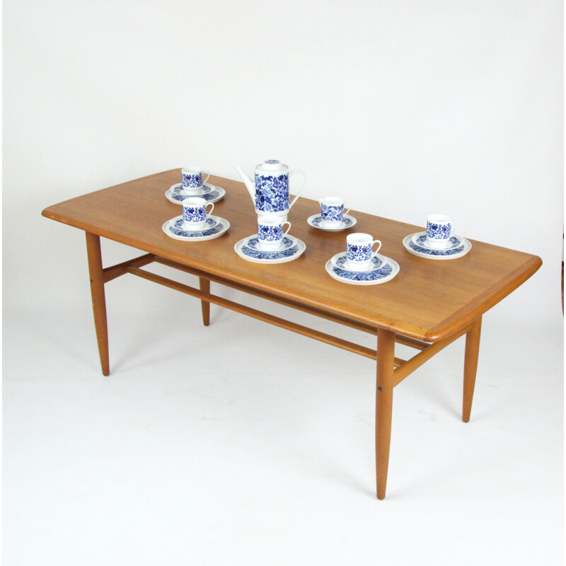 Vintage coffee table in teak by Alberts Tibro 1955s