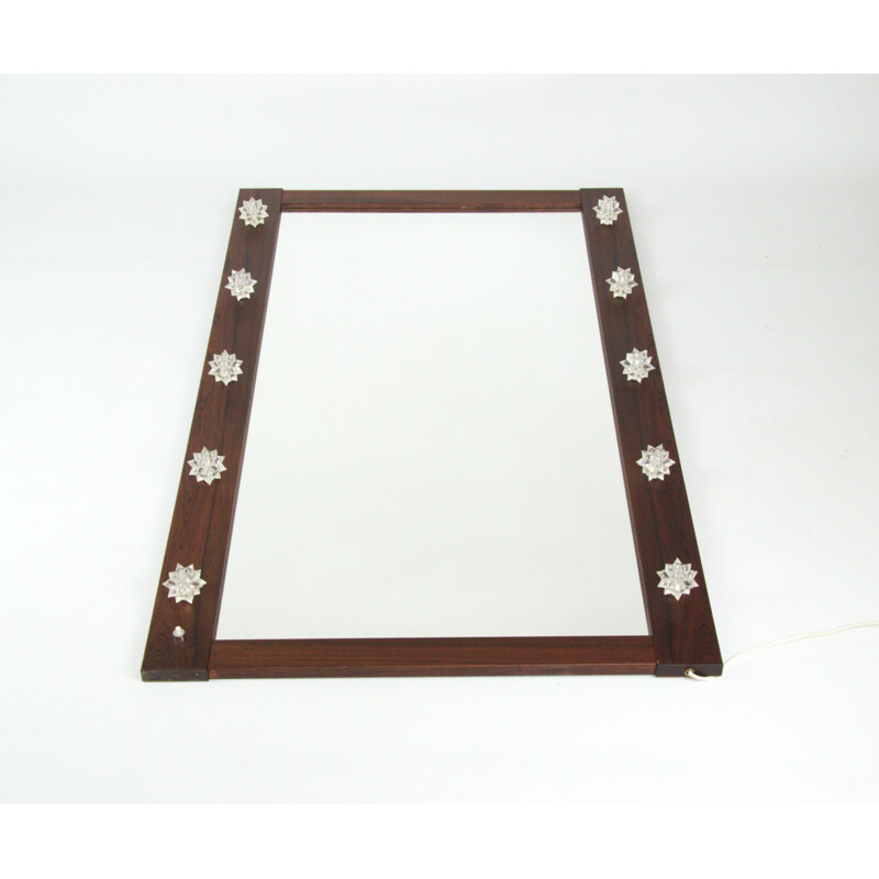 Vintage Star Dust mirror for AB Nybrofabriken in wood and plastic