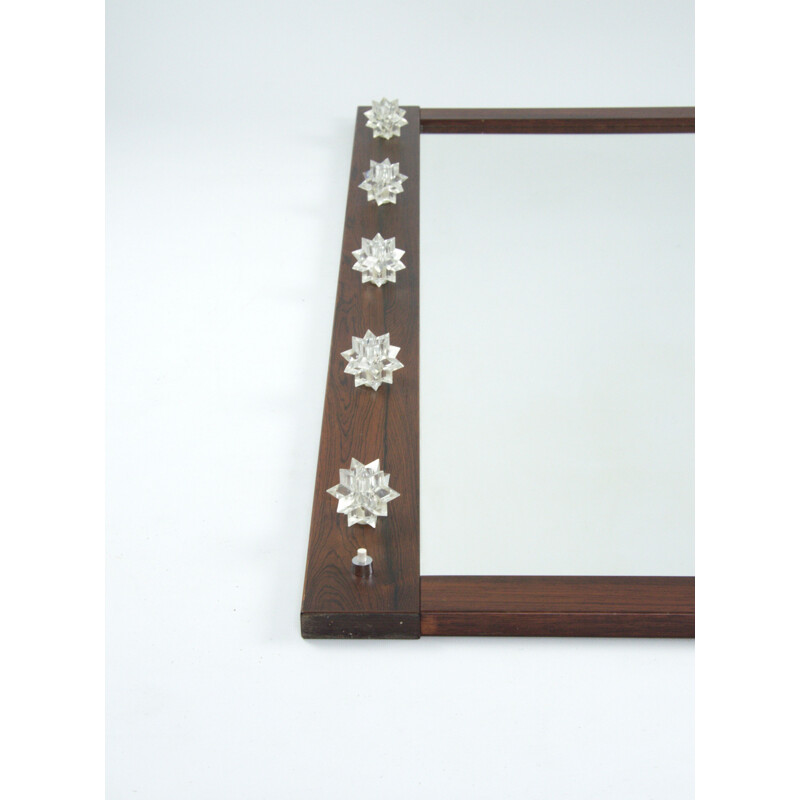 Vintage Star Dust mirror for AB Nybrofabriken in wood and plastic