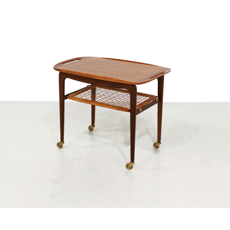 Vintage danish serving trolley for Silkeborg in teakwood 1960