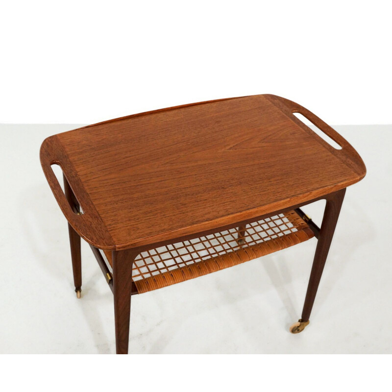 Vintage danish serving trolley for Silkeborg in teakwood 1960