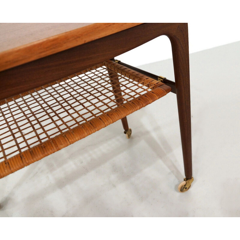 Vintage danish serving trolley for Silkeborg in teakwood 1960