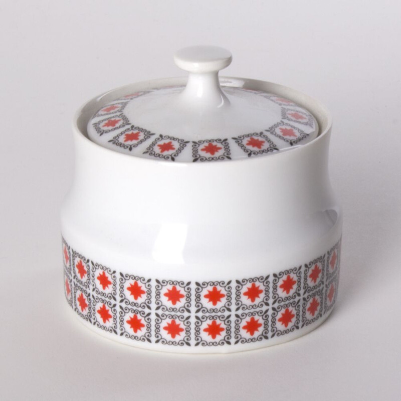 Vintage porcelain coffee set, Czechoslovakia 1960