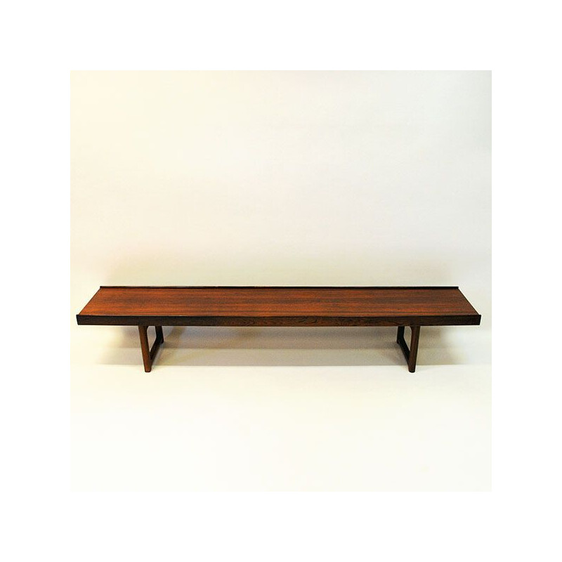 Vintage bench in rosewood by Torbjørn Afdal for Bruksbo Norway 1960s