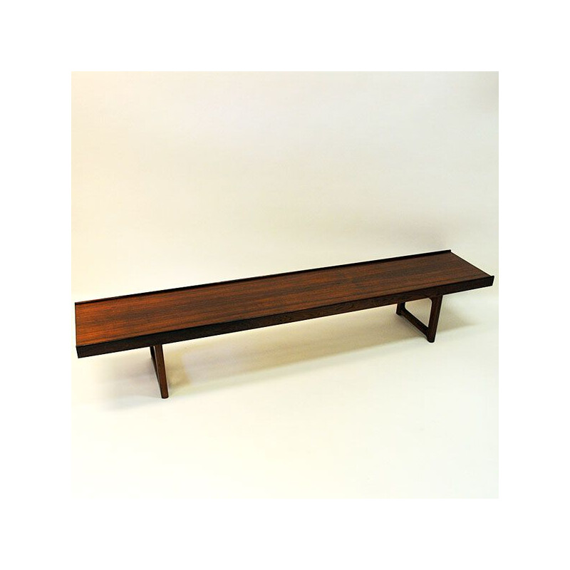 Vintage bench in rosewood by Torbjørn Afdal for Bruksbo Norway 1960s