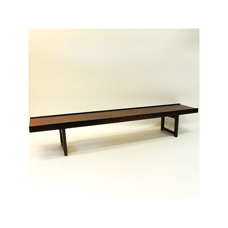 Vintage bench in rosewood by Torbjørn Afdal for Bruksbo Norway 1960s